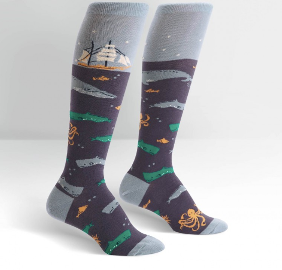 Sock - Knee-High: Sea Voyage