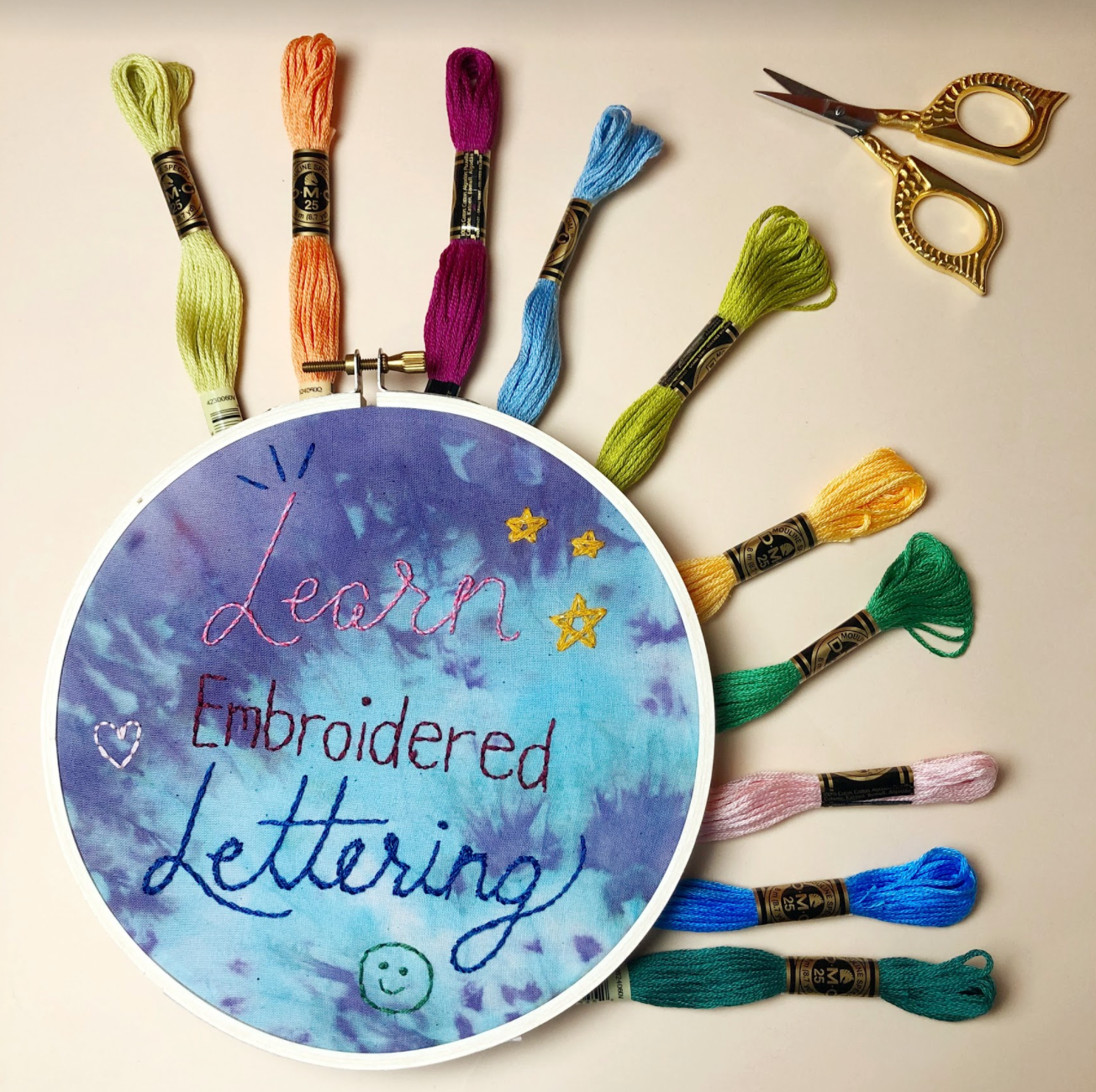 EMBROIDERY CLASS: Embroidered Lettering - Word of the Year