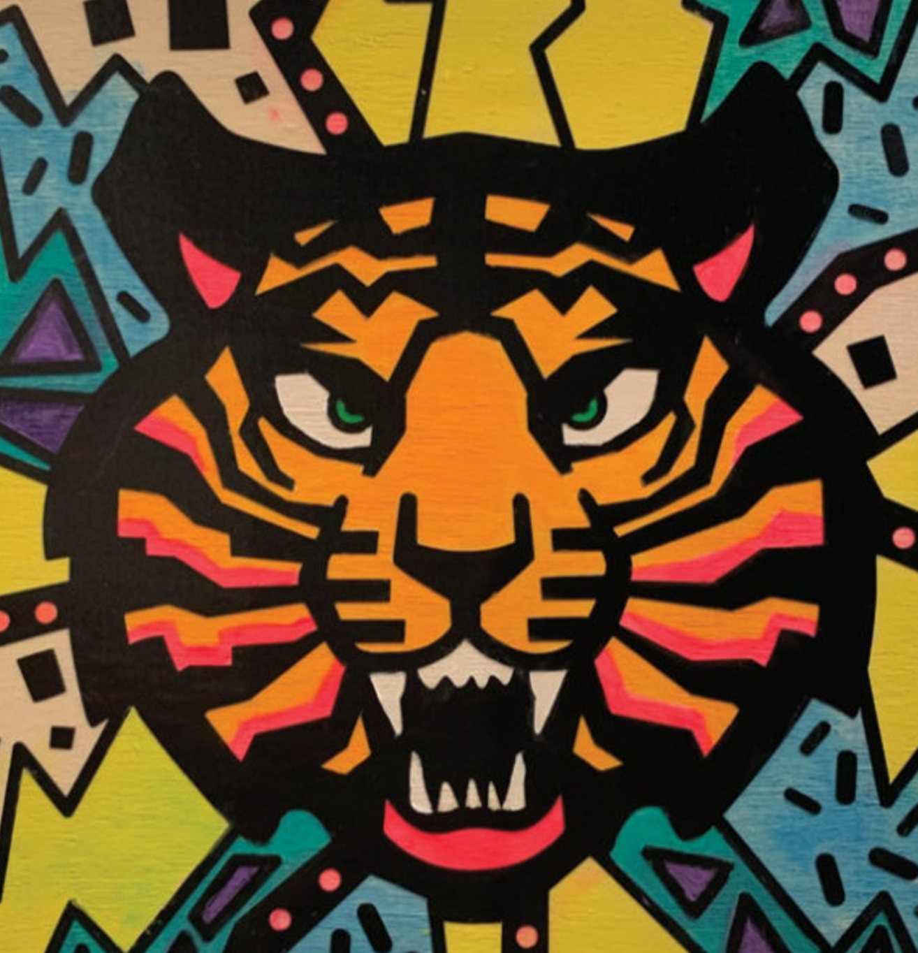 DIY Craft Kit: Wood Canvas DIY Painting - Tiger