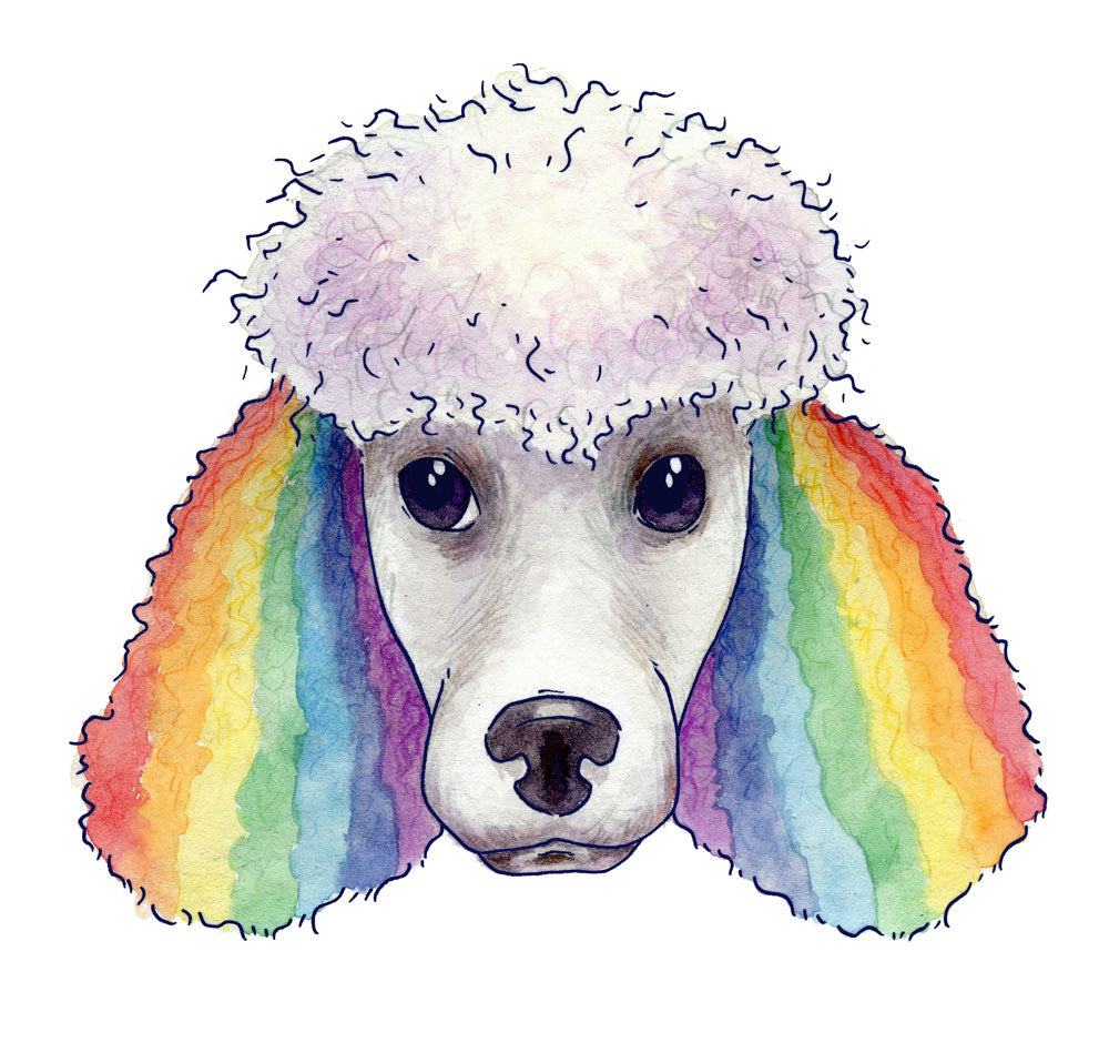 Original Art - Rainbow Poodle