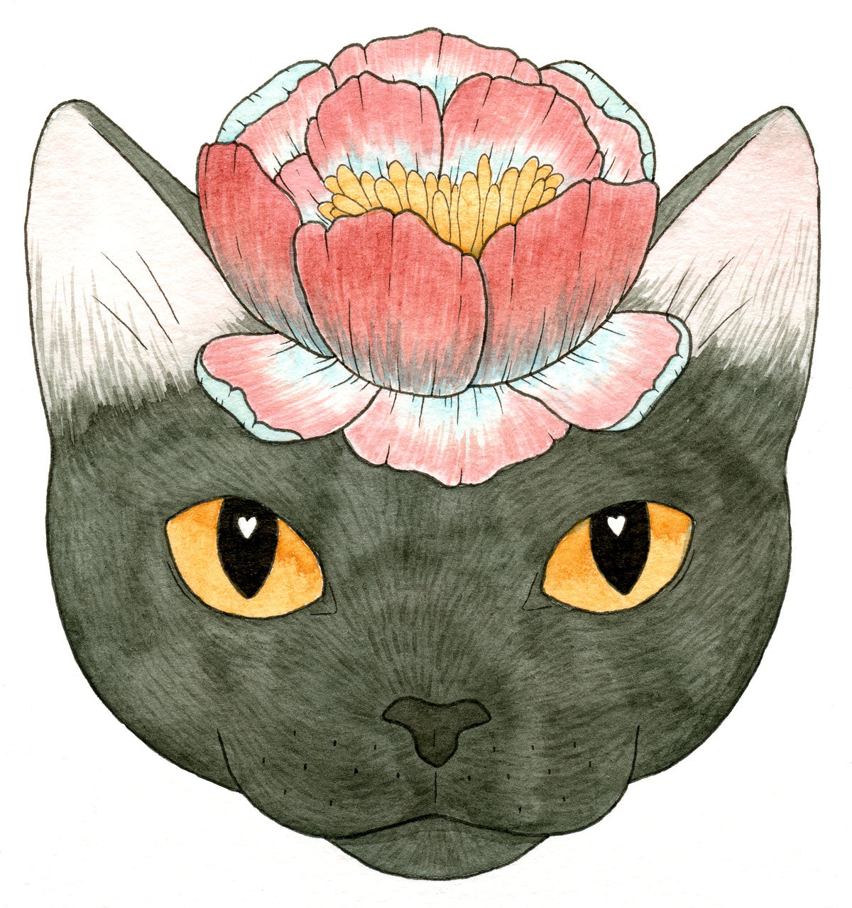 Original Art - Flower Cat