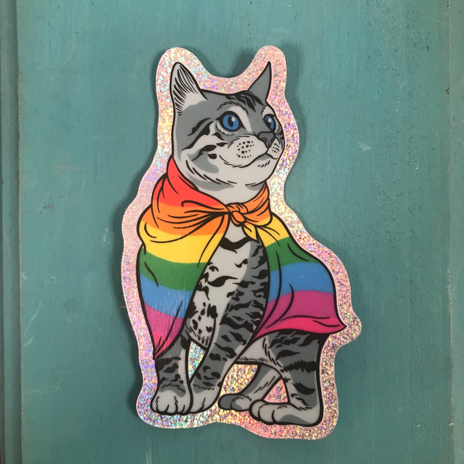 Sticker - Rainbow Pride Cat