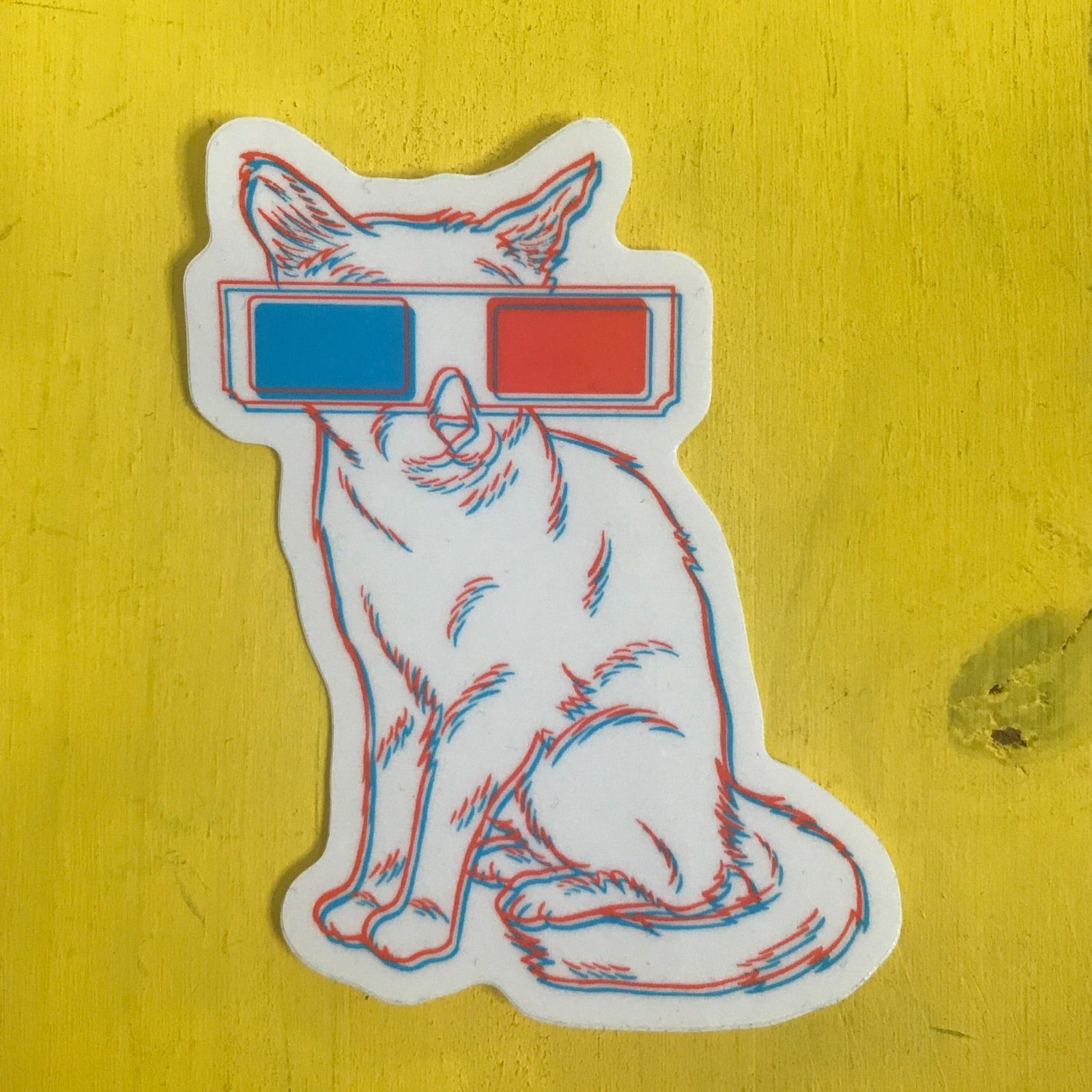 Sticker - Three-Dee Kittee