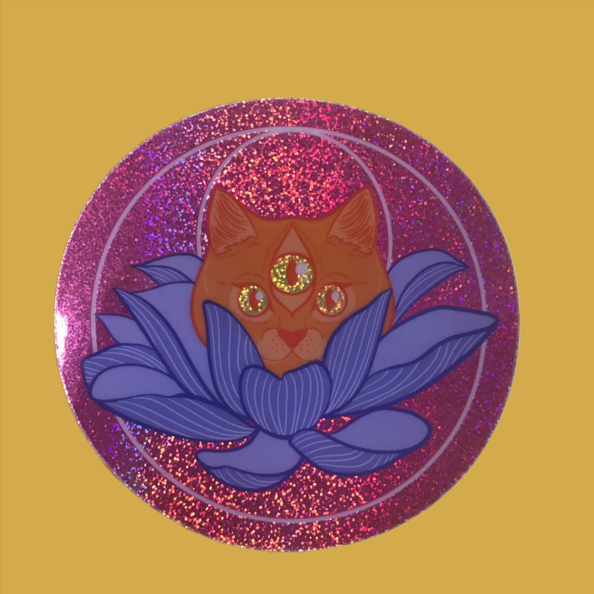 Sticker - Third Eye Lotus Cat