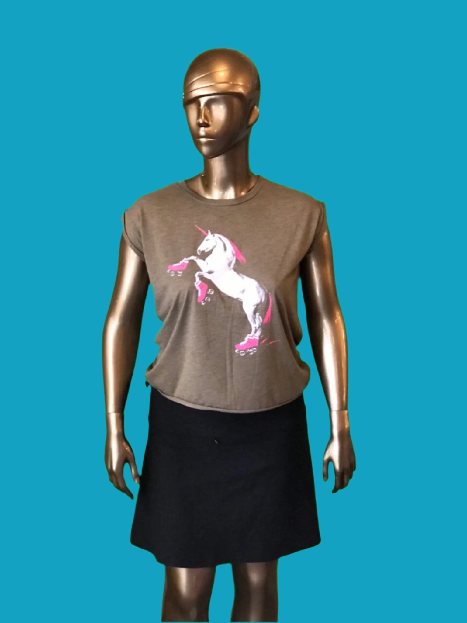 Shirt - Roller Skating Unicorn - Cap Sleeve