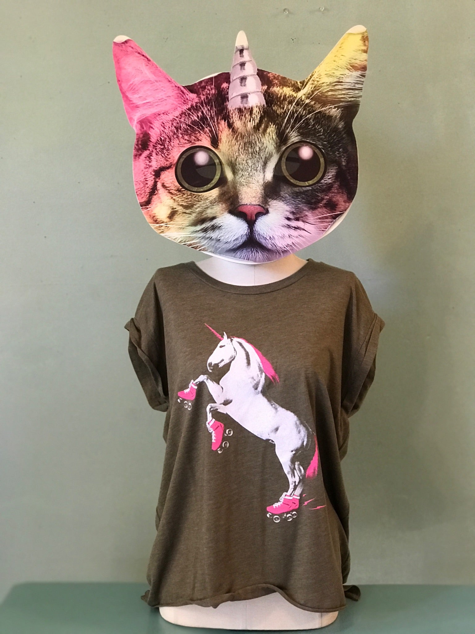 Shirt - Roller Skating Unicorn - Cap Sleeve