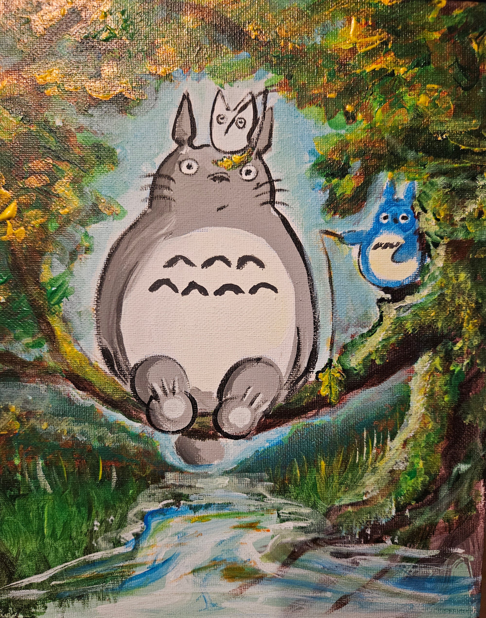 PAINTING CLASS: Totoro Trio on Canvas