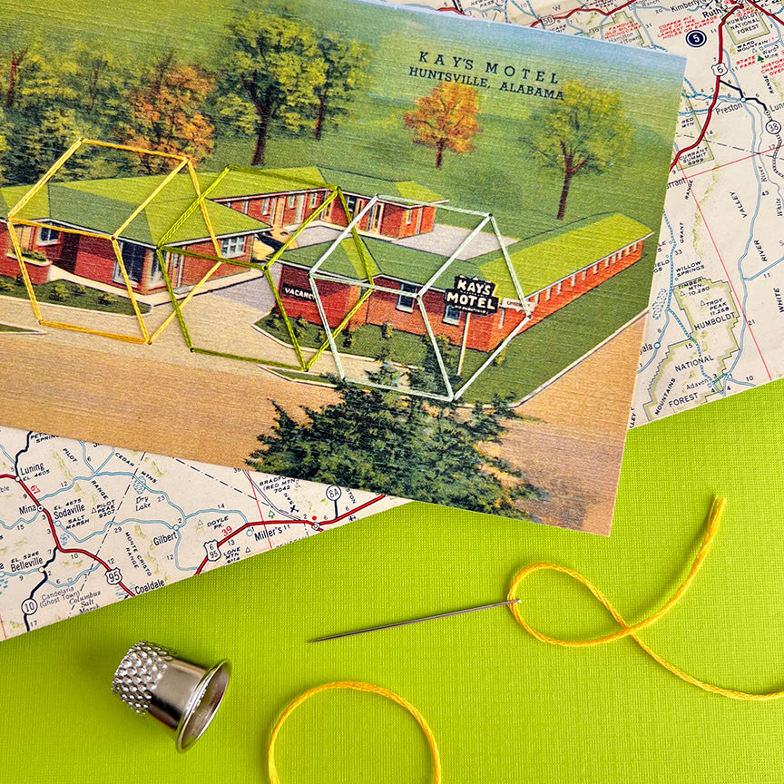 EMBROIDERY CLASS: Embroidered Souvenir Postcards Workshop