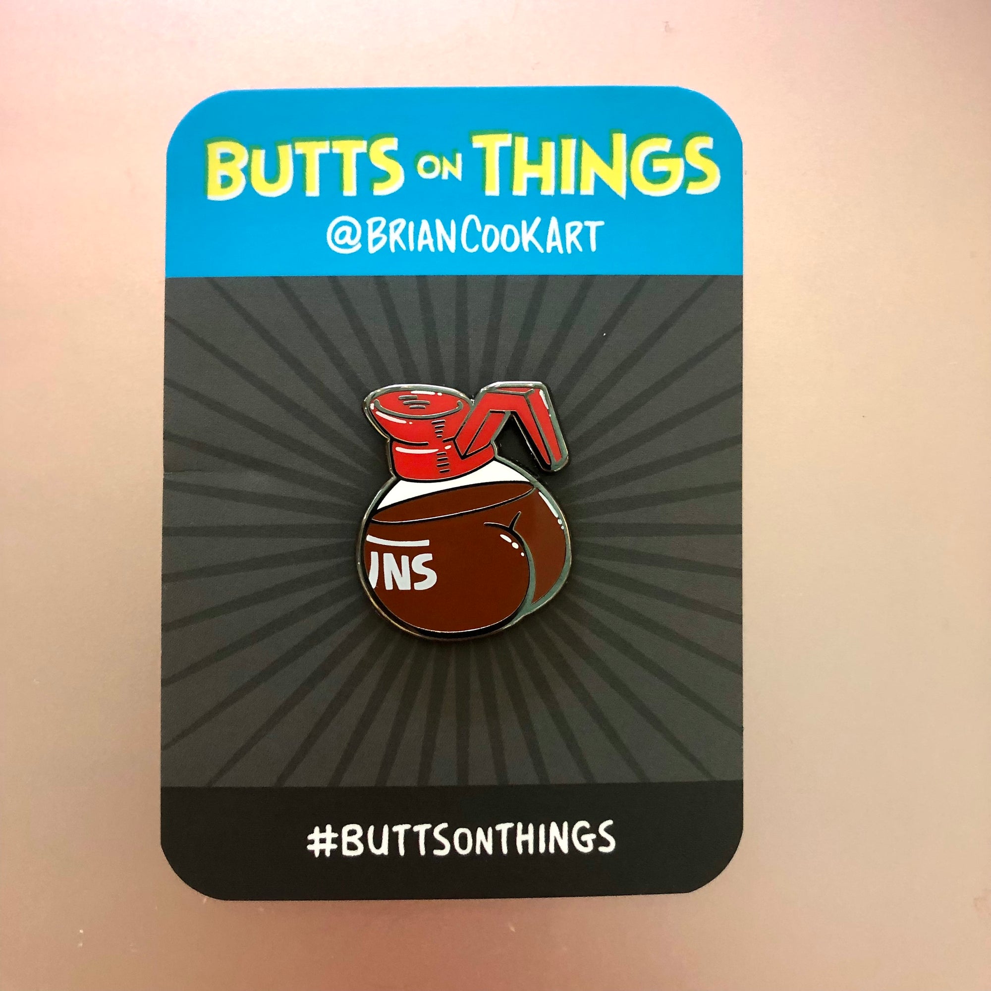 Enamel Pin - Coffee Pot Butt