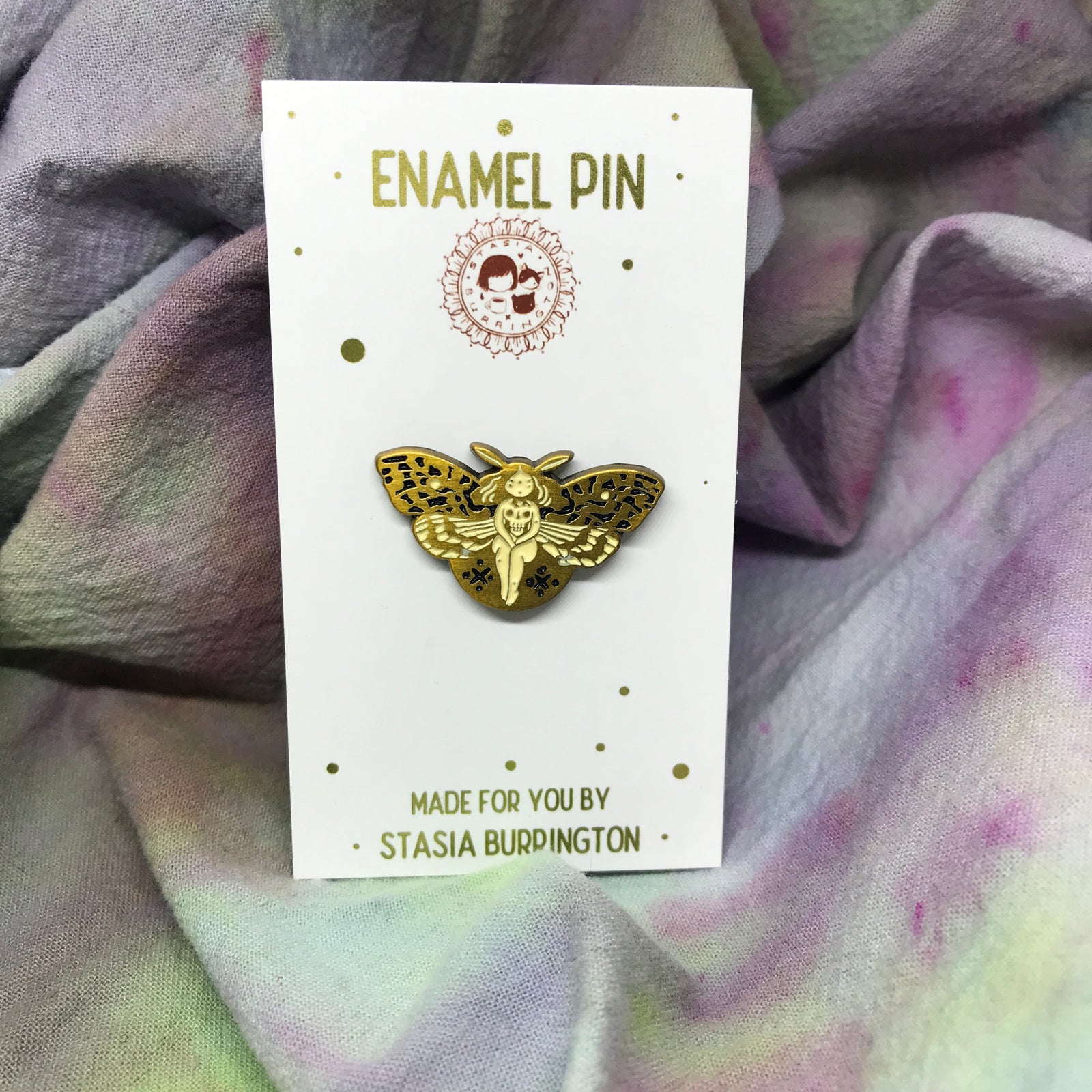 Enamel Pin - Death's Head Moth Girl