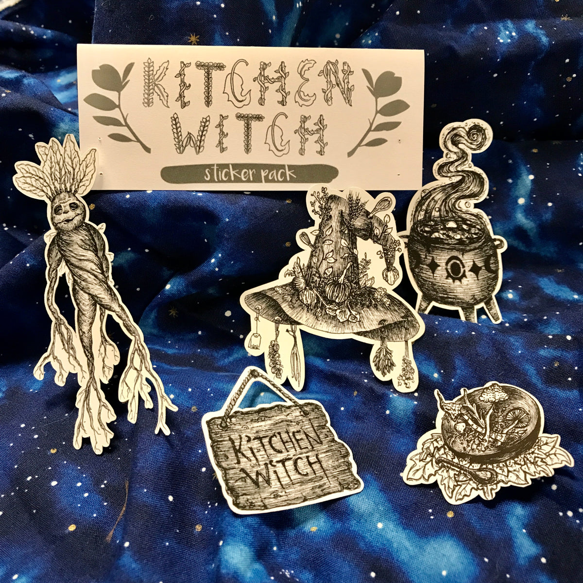 Sticker Pack - Kitchen Witch