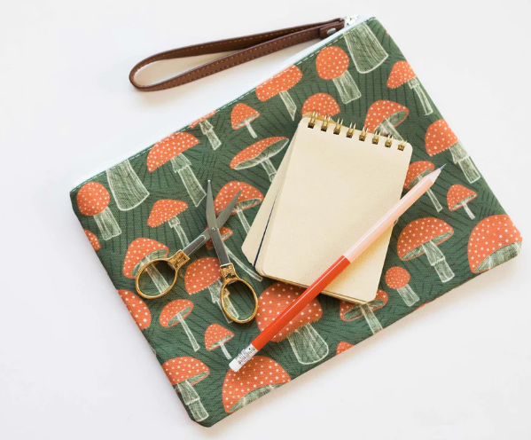 Zipper Pouch - Mushrooms