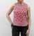 Shirt - Tank - Red Daisy Wildflowers - Pink Cropped Racerback