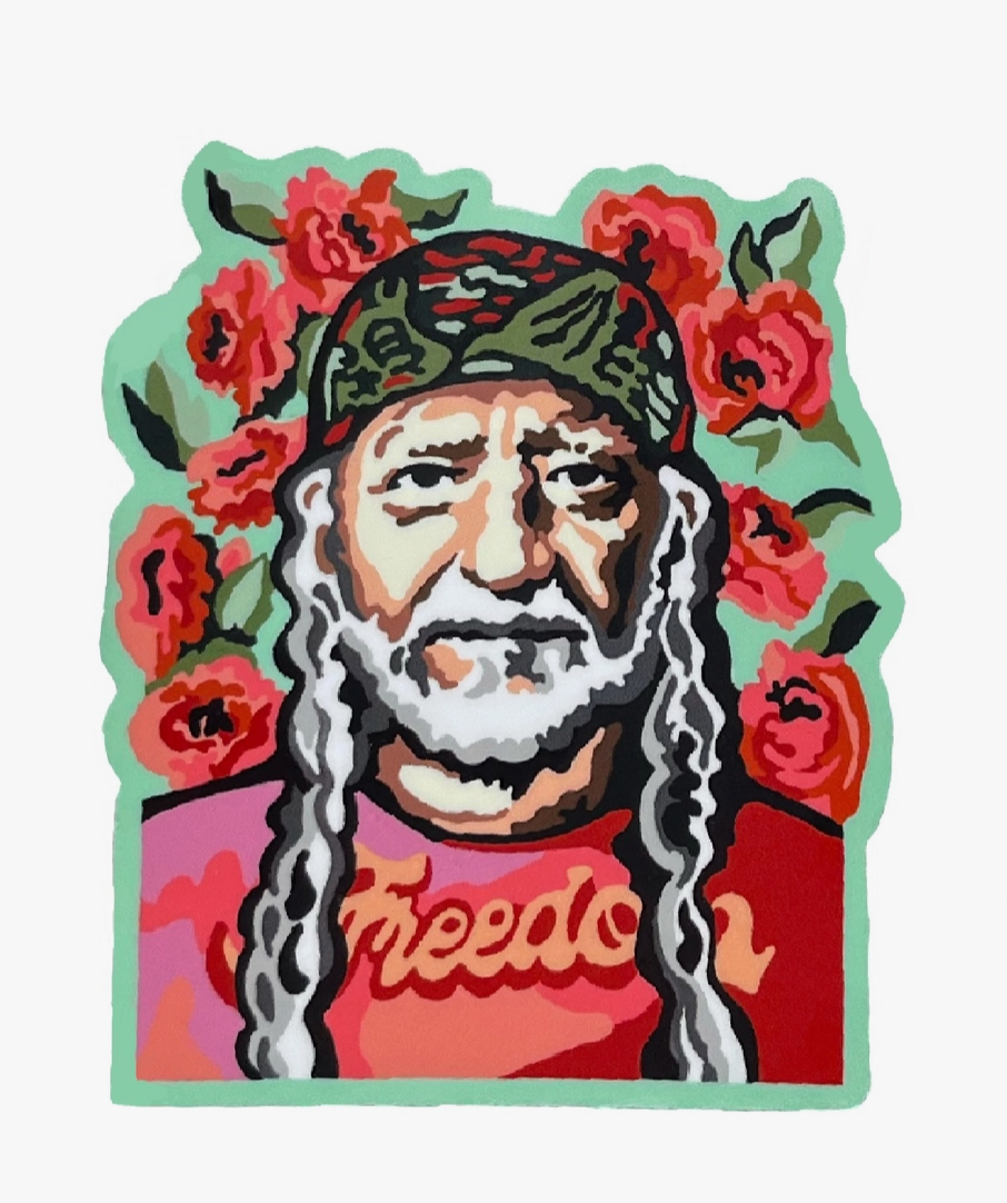 Sticker - Country Outlaw - Willie Nelson