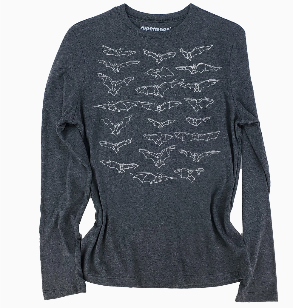 Shirt - Lulu Long Sleeve - Bats - Black