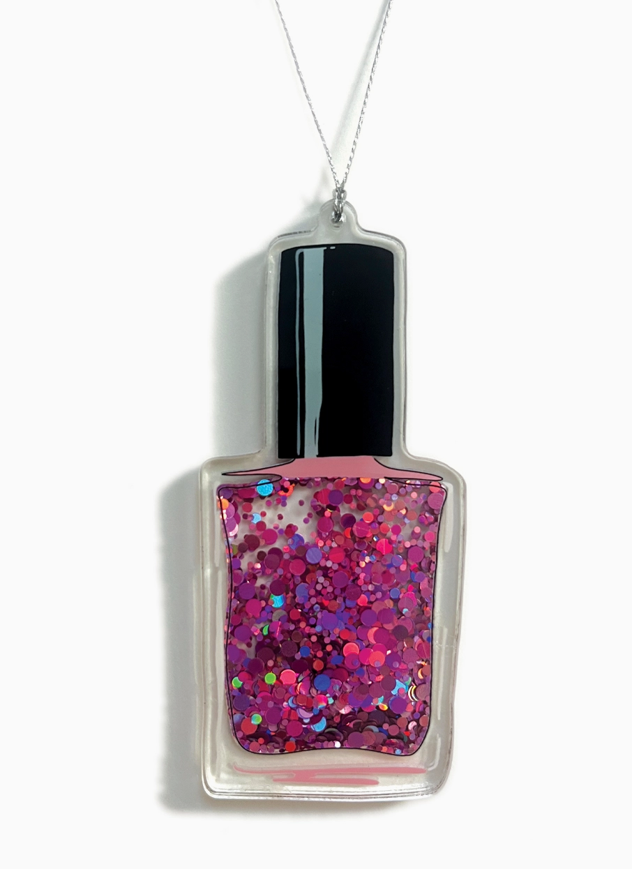 Ornament - Pink Glitter Nail Polish