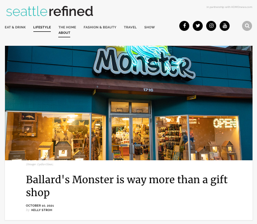 Ballard's Monster is way more than a gift shop (link to article on Seattle Refined)