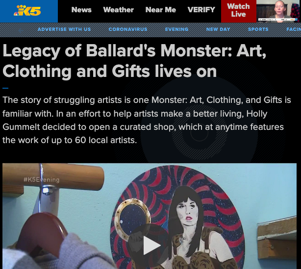 Legacy of Ballard's Monster: Art, Clothing and Gifts lives on (link to King5 article)