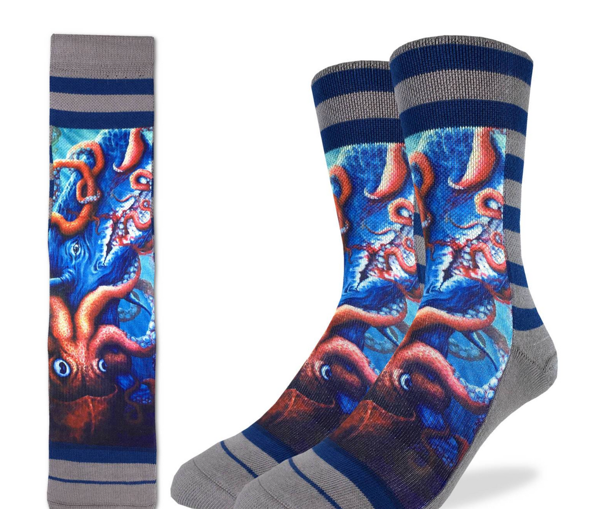 Sock - Large Crew: Squid Attack