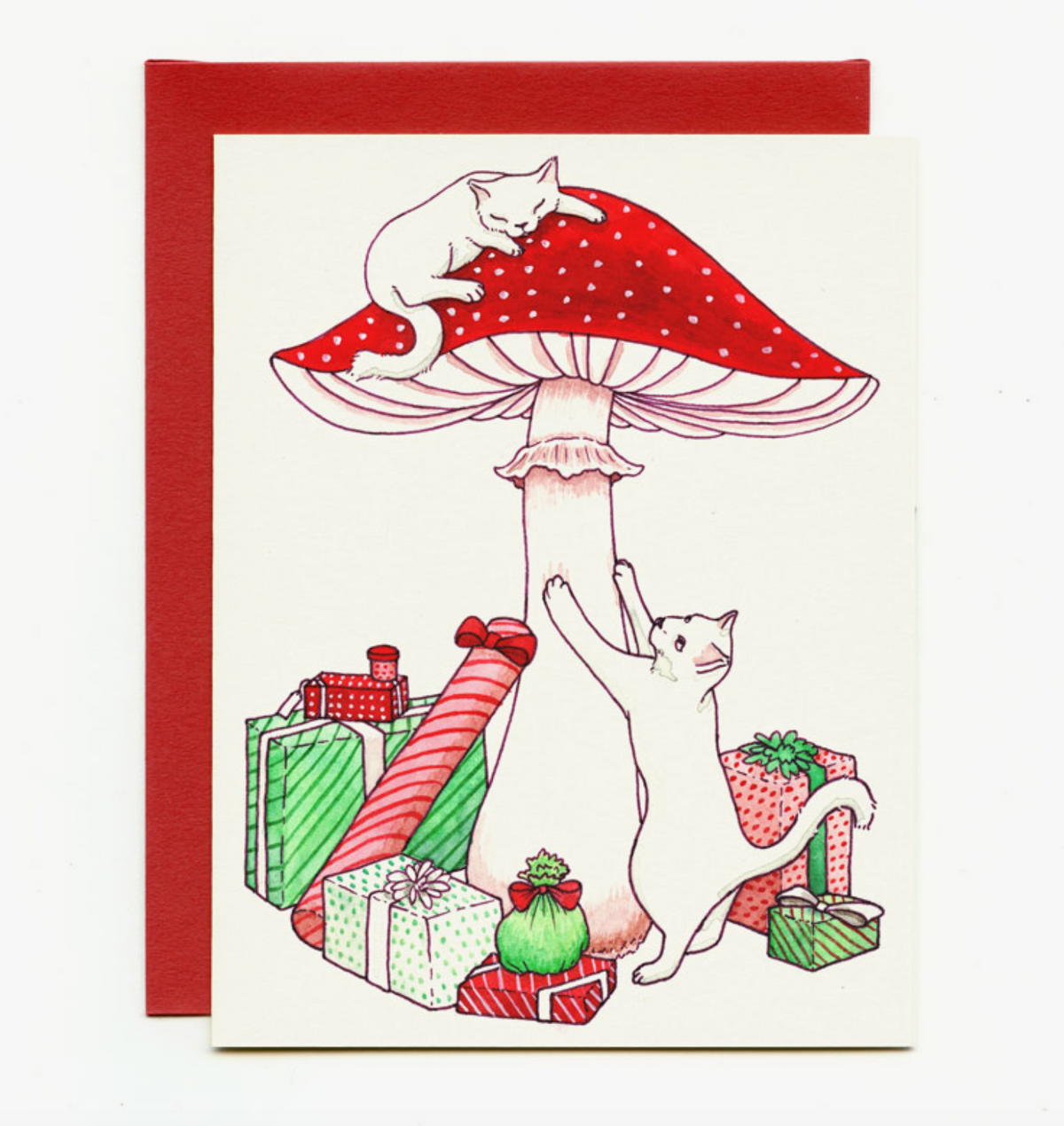 Boxed Cards - Holiday Mushroom Cats