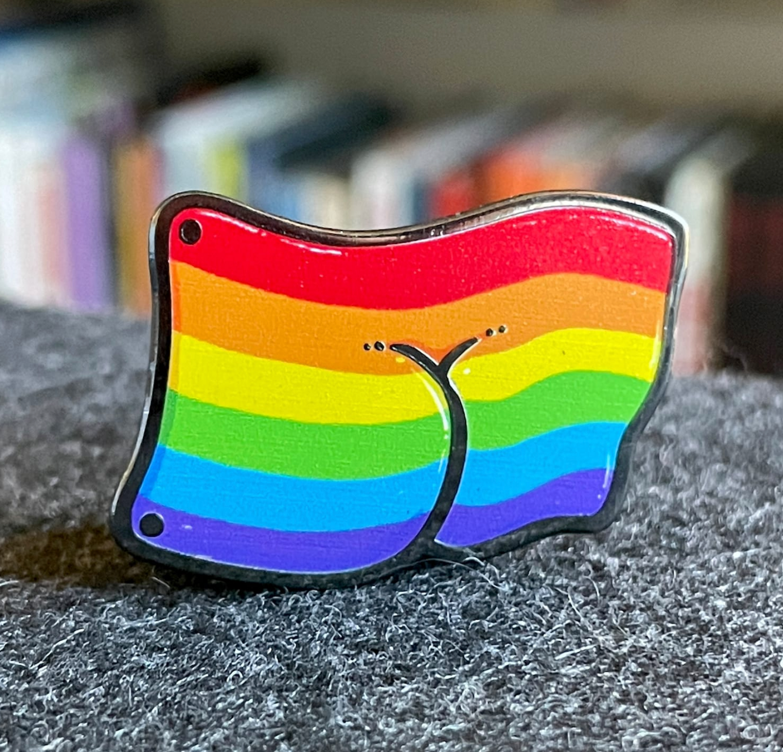 Enamel Pin - Pride Flag Butt