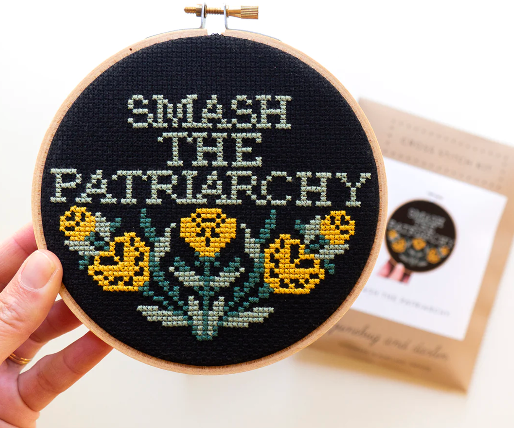 Cross Stitch Kit: Smash the Patriarchy