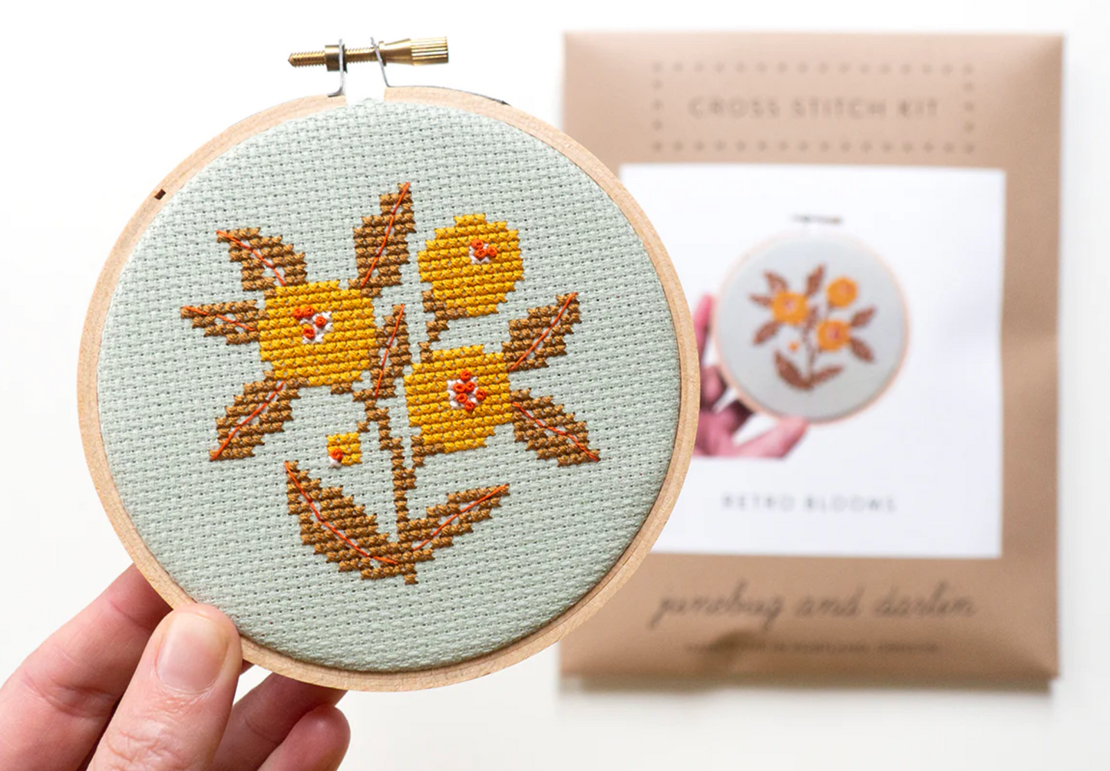 Cross Stitch Kit: Retro Blooms