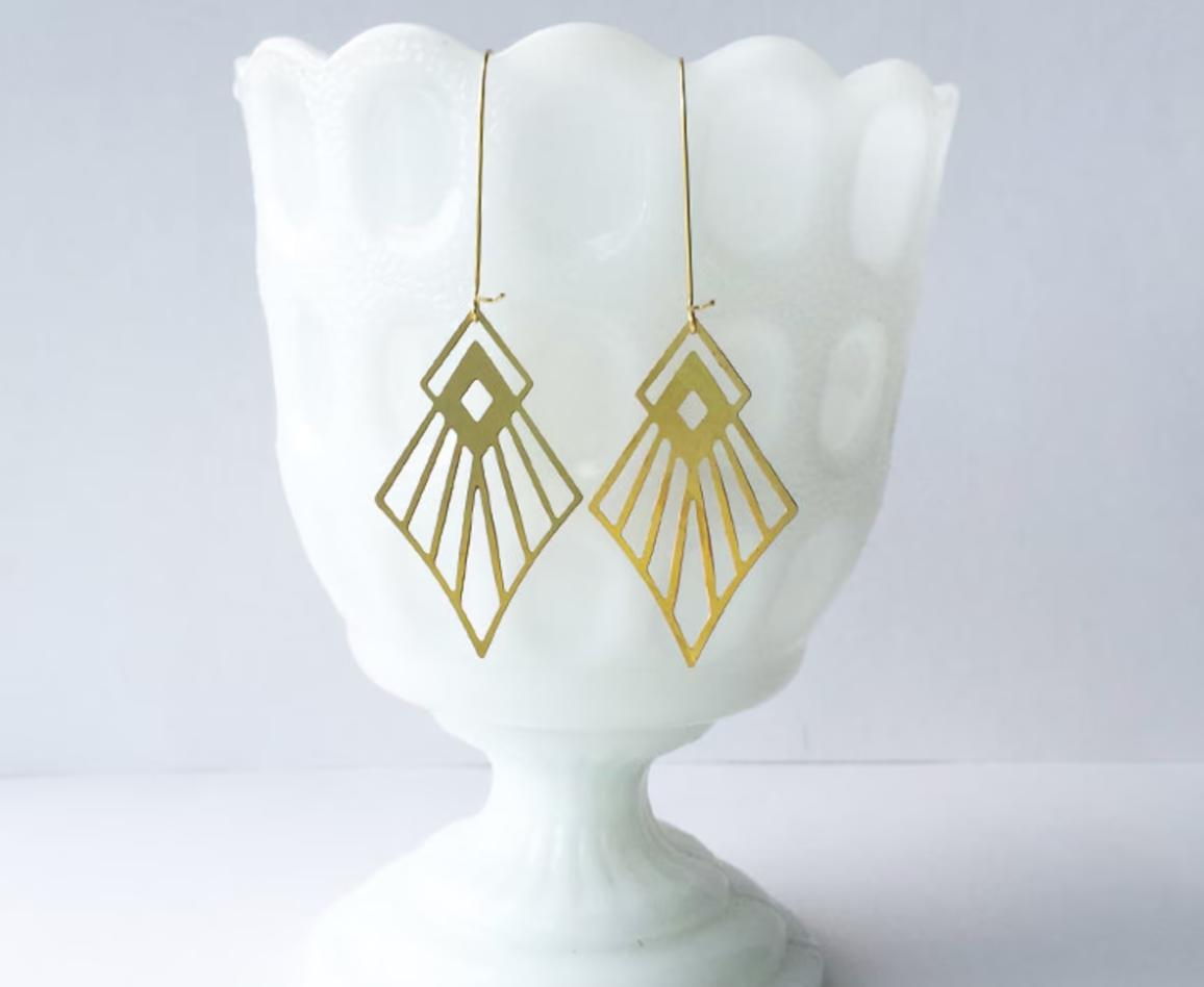 Earrings - Art Deco Diamond