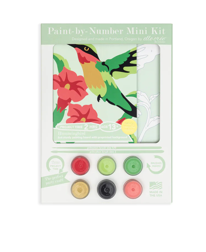 DIY - MINI Paint By Number Kit - Hummingbird