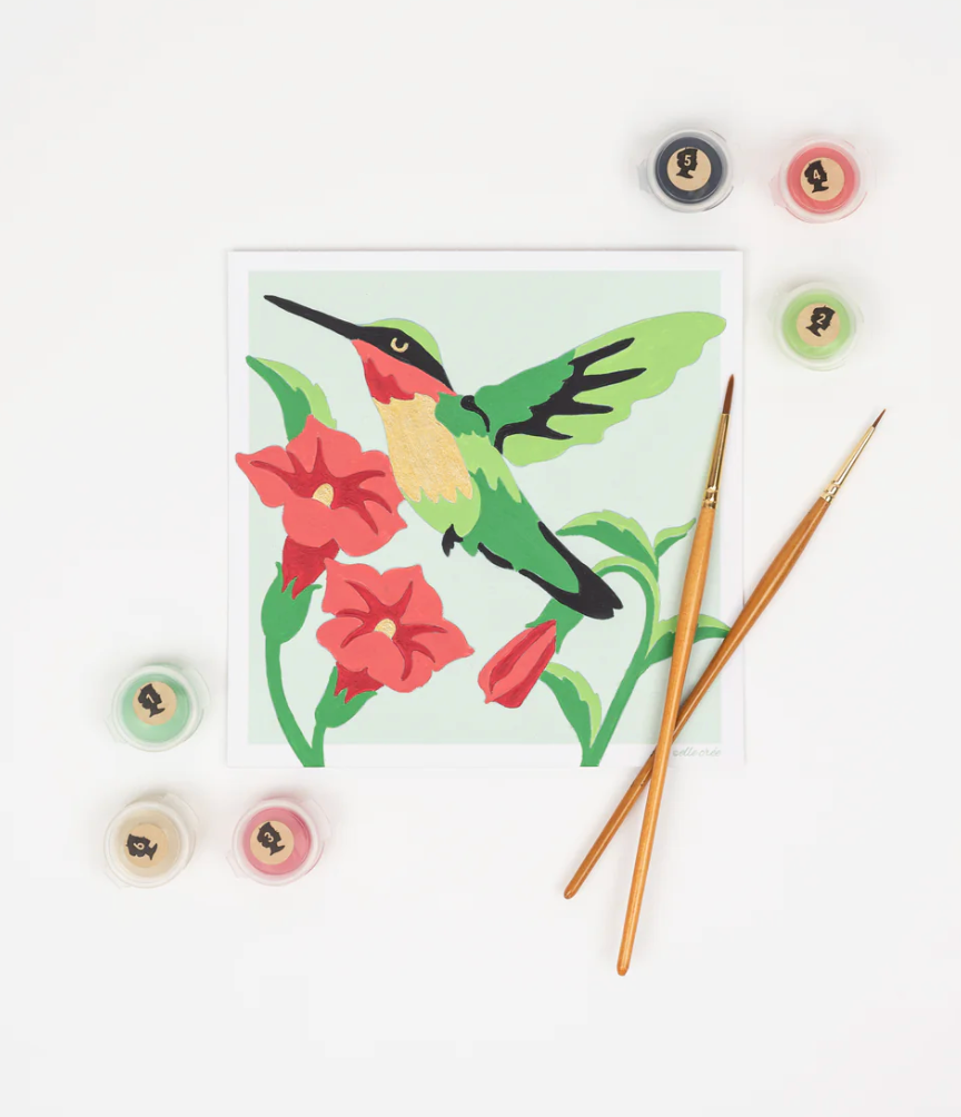 DIY - MINI Paint By Number Kit - Hummingbird