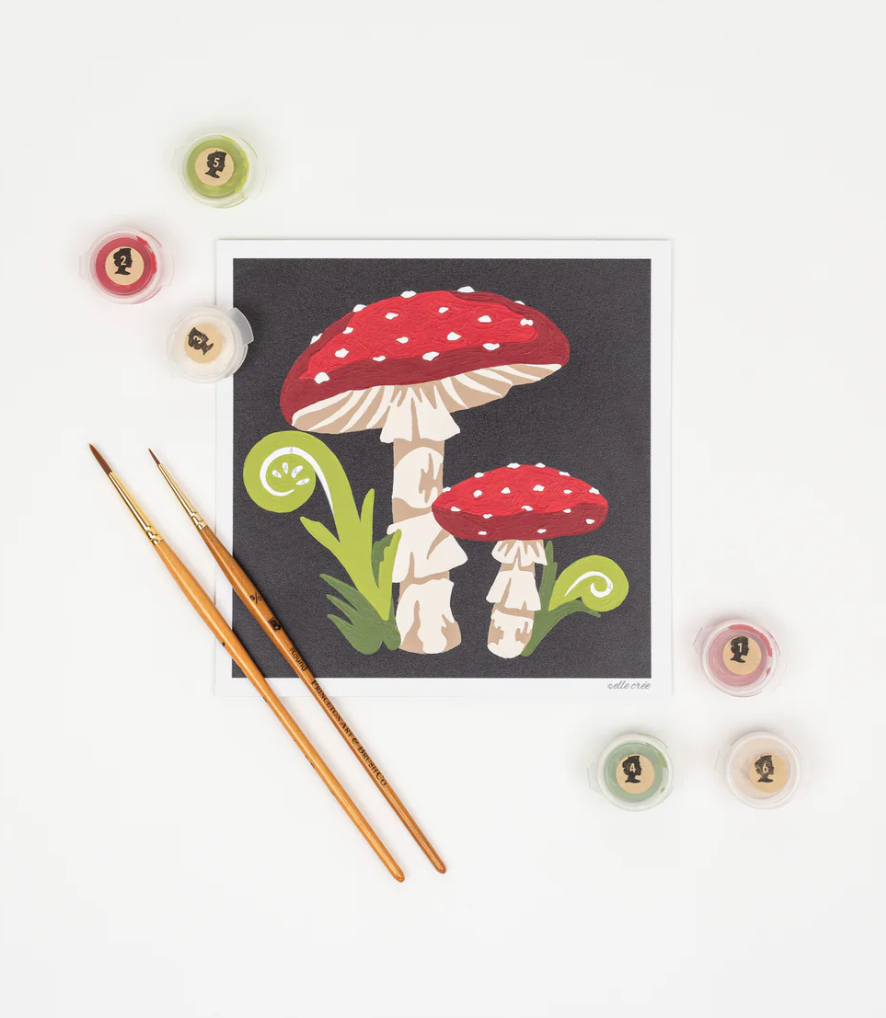 DIY - MINI Paint By Number Kit - Fly Agaric