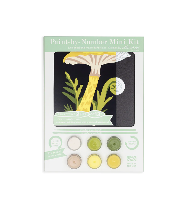 DIY - MINI Paint By Number Kit - Fawn Mushrooms
