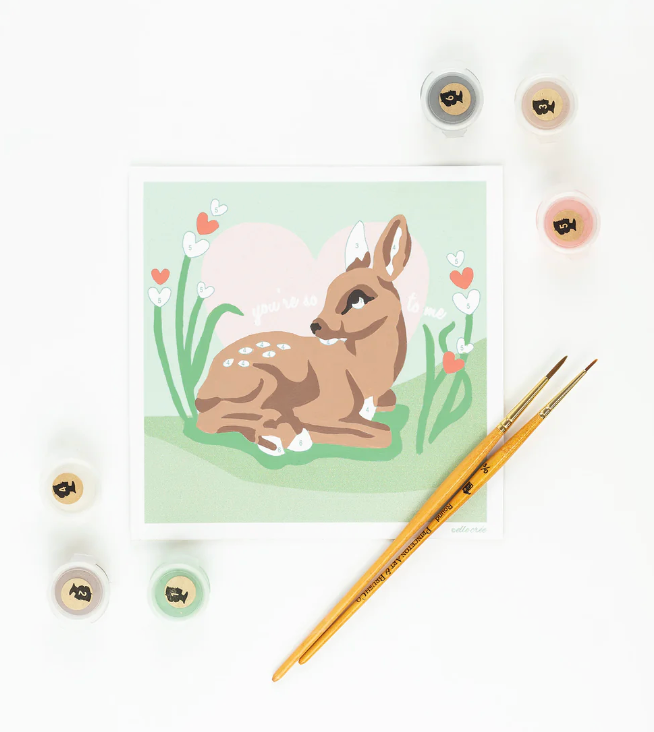 DIY - MINI Paint By Number Kit - You're So Deer