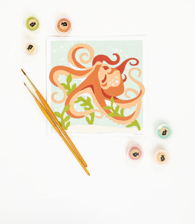 DIY - KIDS MINI Paint By Number Kit - Optimistic Octopus