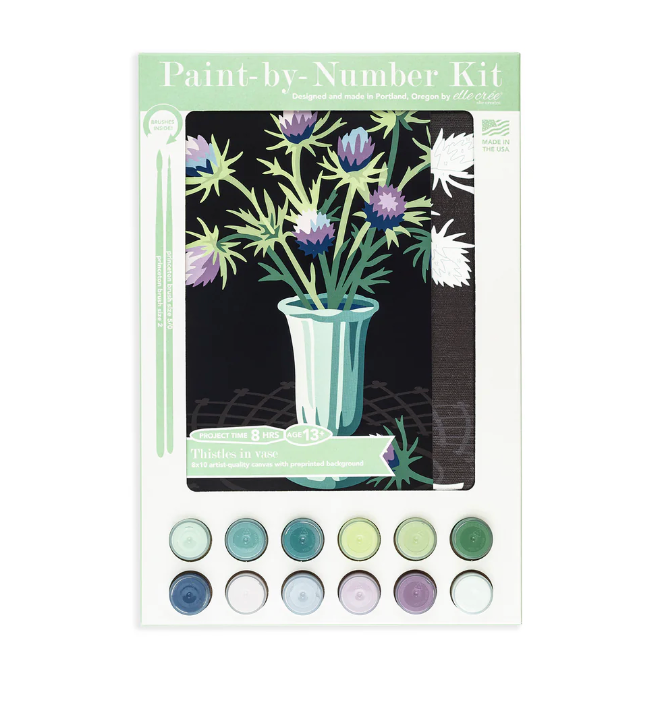 DIY - Paint By Number Kit - Thistles in Vase