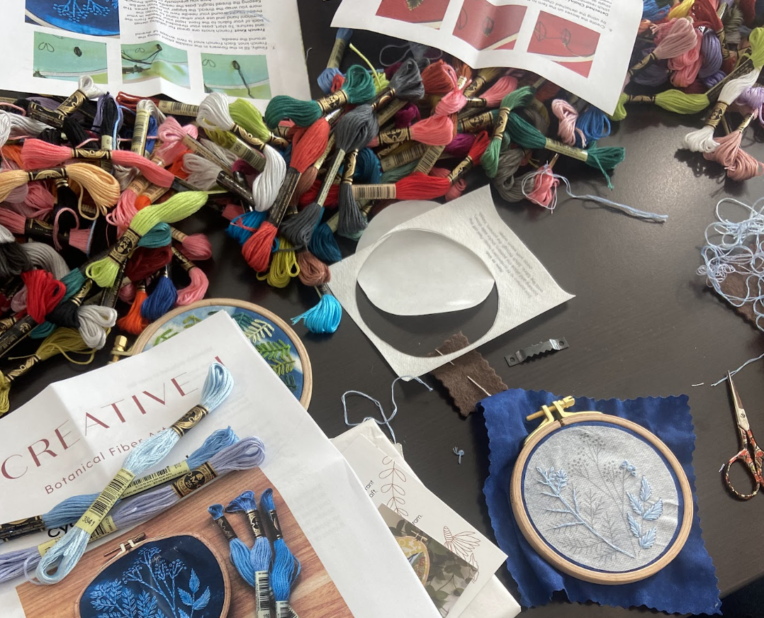EMBROIDERY CLASS: Embroider a Botanical Cyanotype
