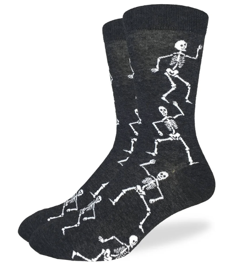 Sock - Extra Large Crew: Skeleton Halloween