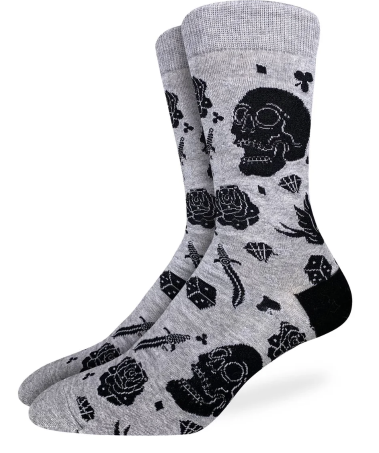 Sock - Extra Large Crew: Skull