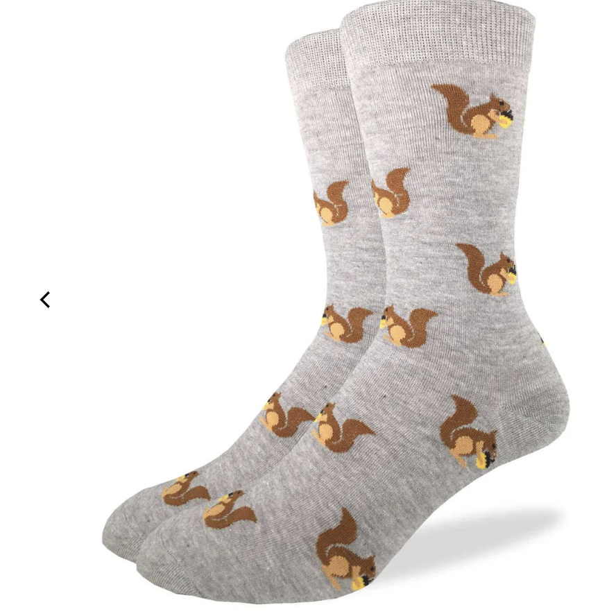 Sock - Extra Large Crew: Squirrels