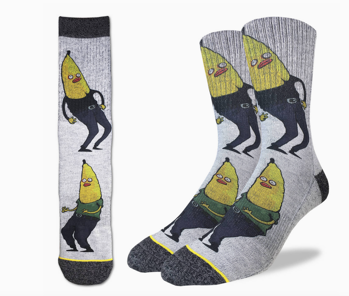 Sock - Large Crew: Dancing Bananas