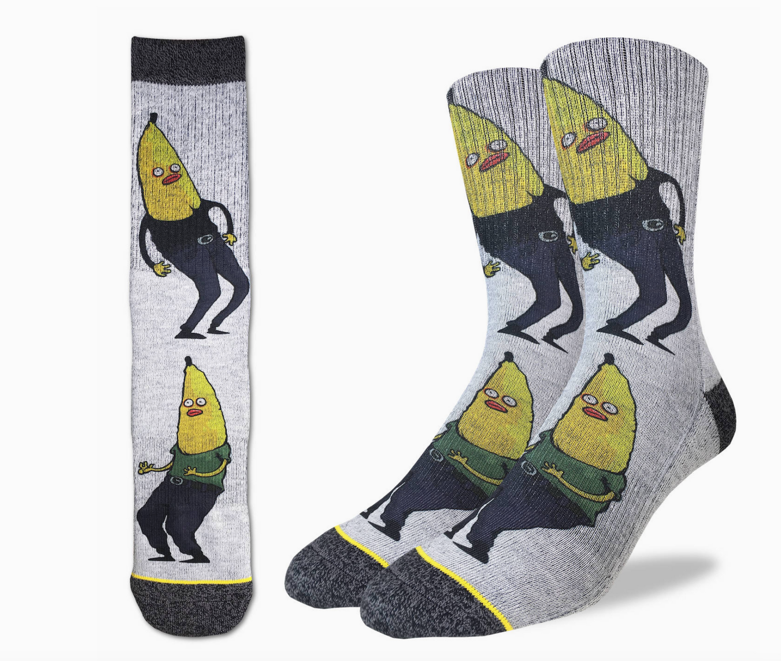 Sock - Large Crew: Dancing Bananas