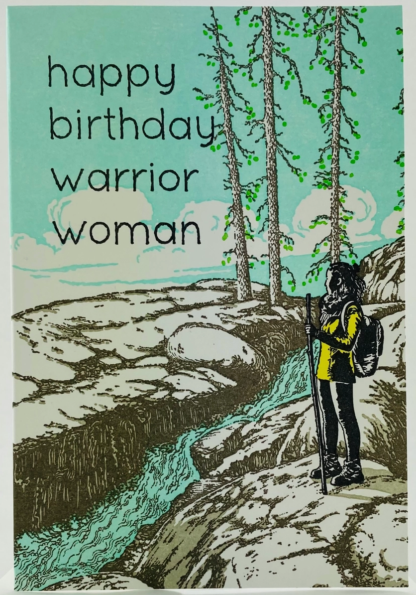 Card -  Happy Birthday Warrior Woman