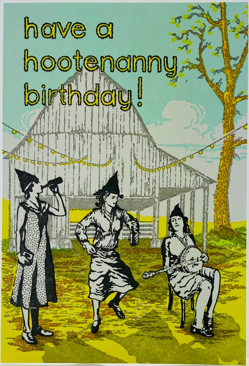 Card - Hootenanny Birthday Party in the Barn