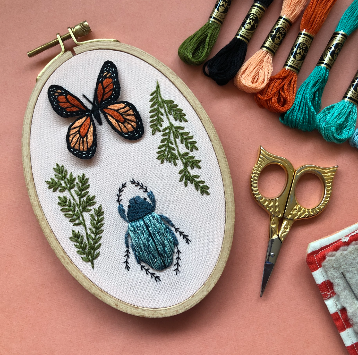 EMBROIDERY CLASS: Create a 3D Butterfly Pin