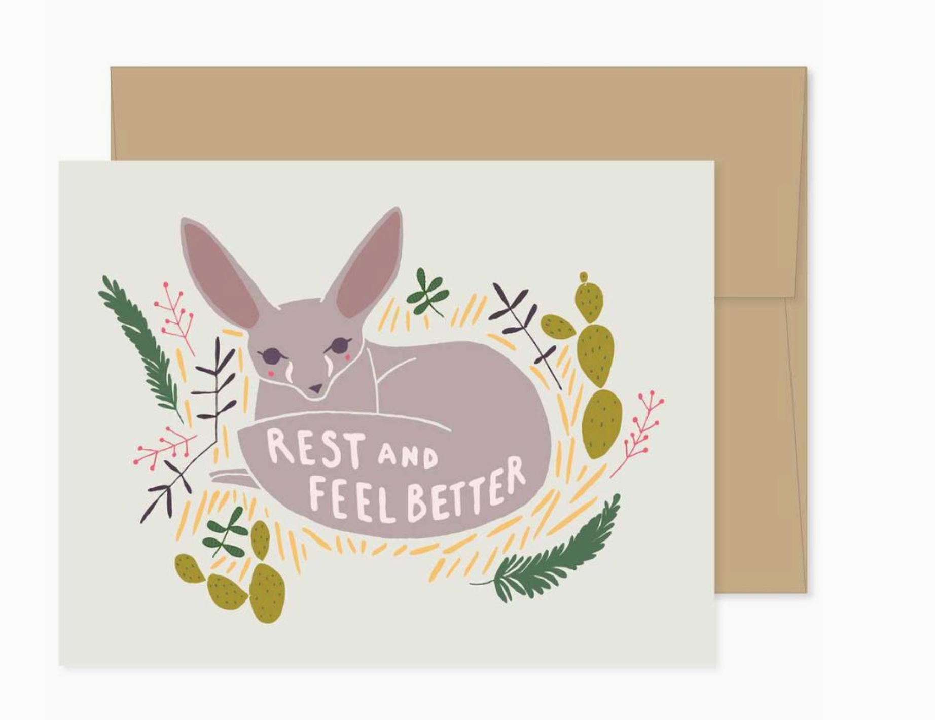 Card - Feel Better Fennec Fox