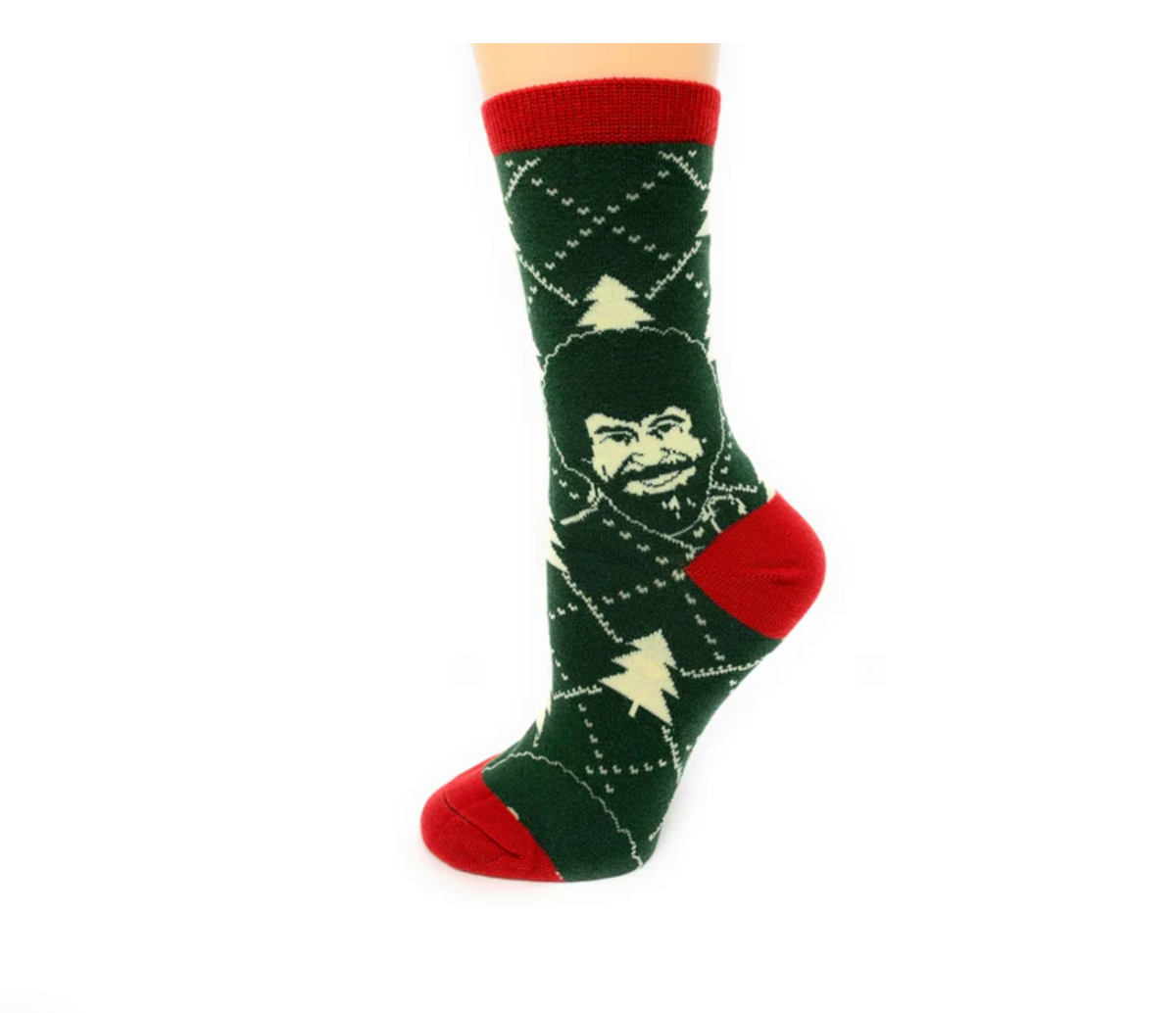 Sock - Small Crew: Holiday Times Bob Ross