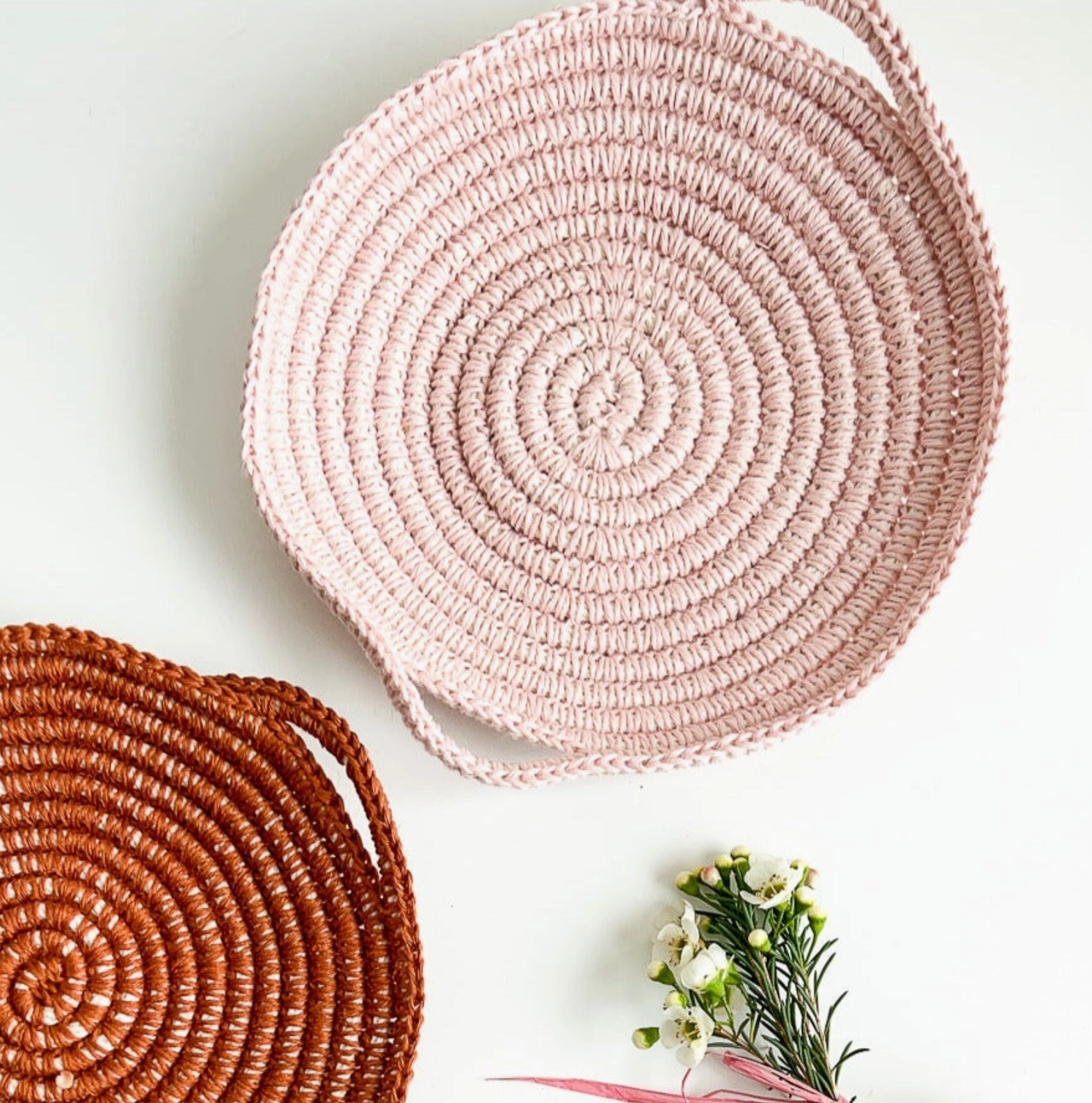 DIY - Weaving - Skye Linen Basket Kit - Blush