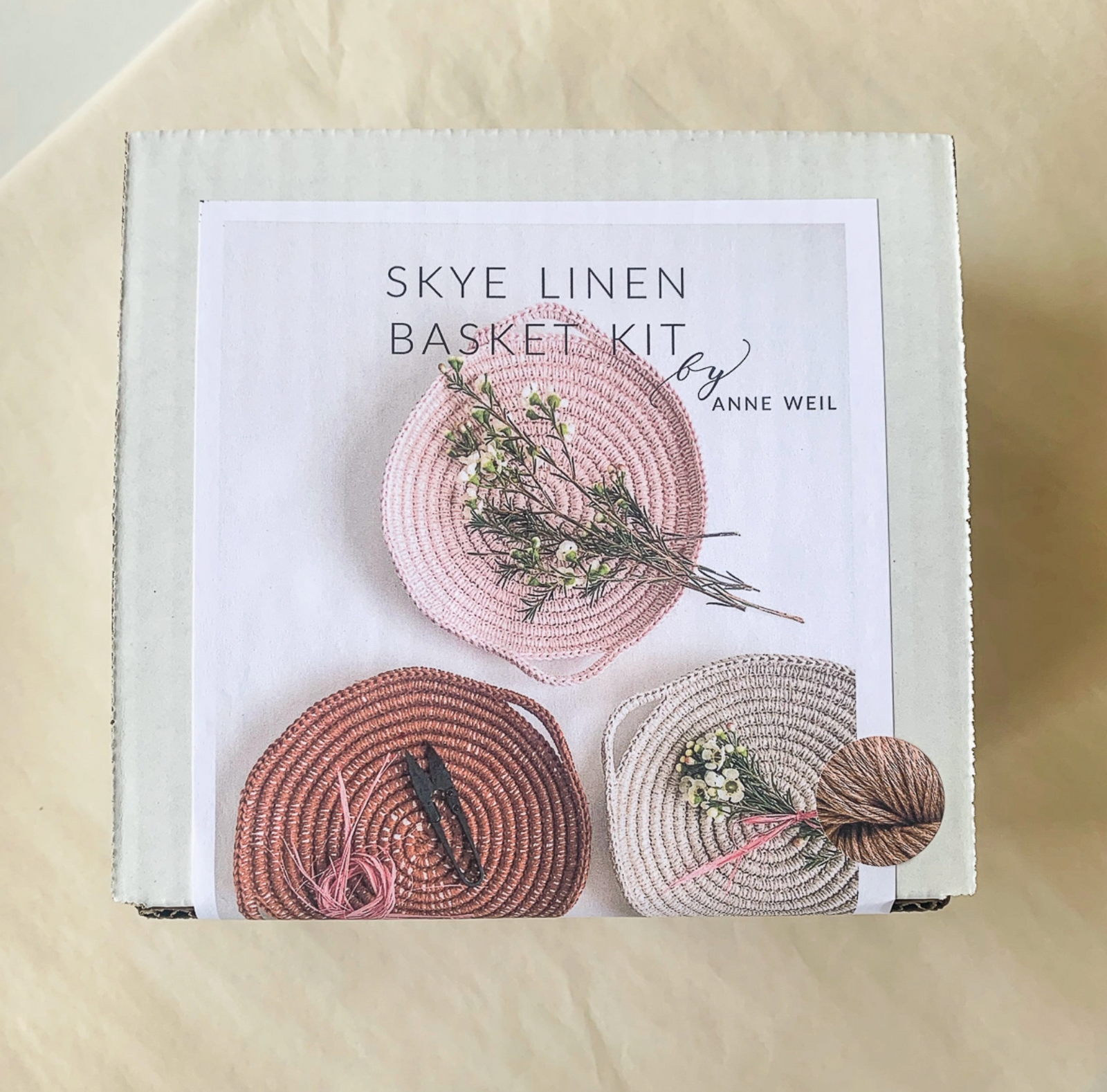 DIY - Weaving - Skye Linen Basket Kit - Ivory