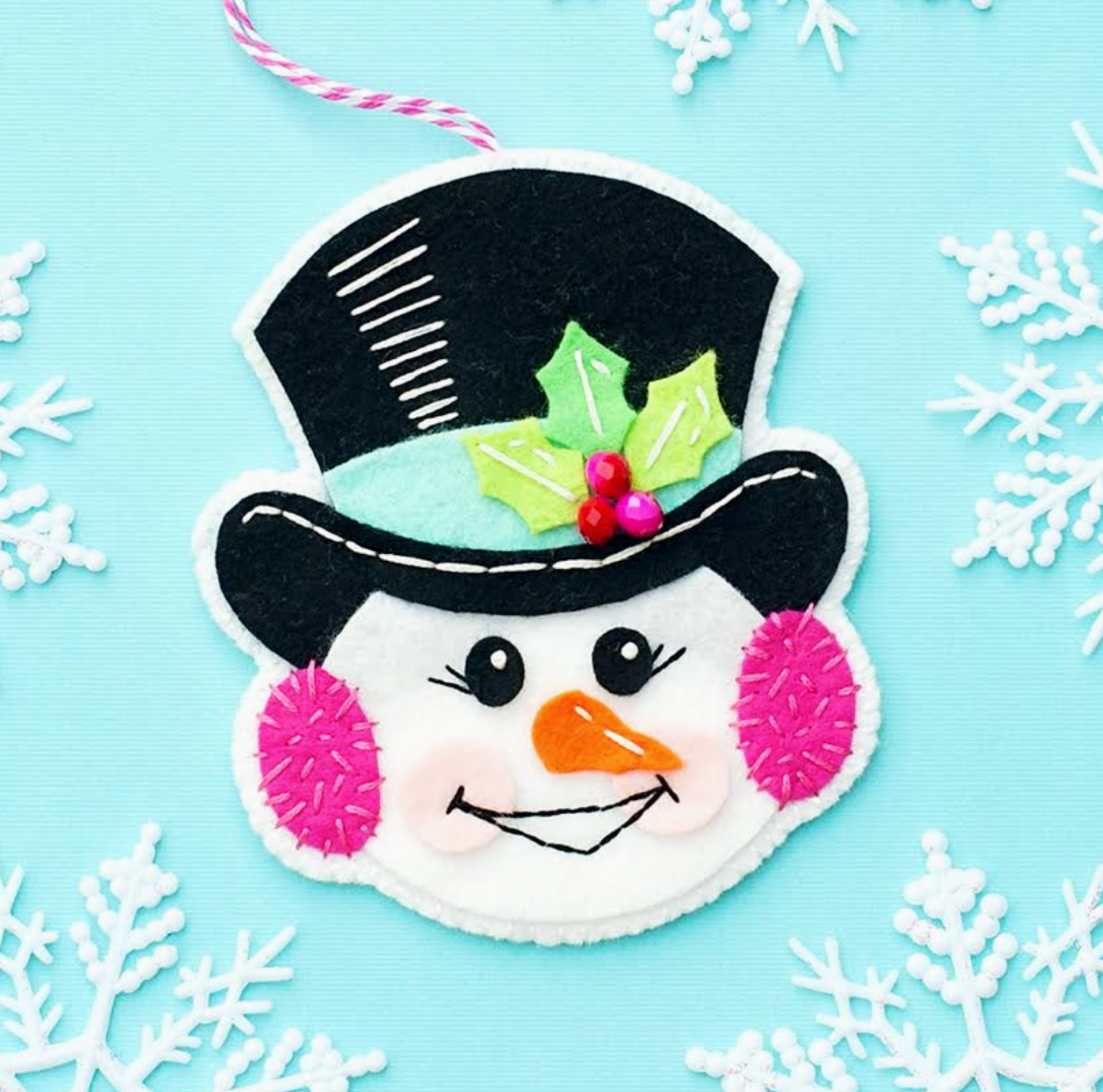 Sewing - Felt Ornament - Snowman