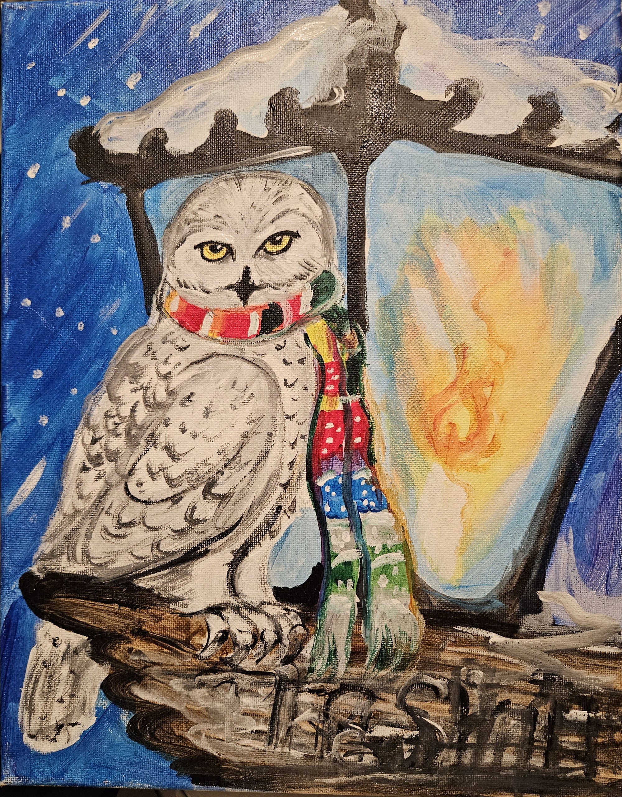 PAINTING CLASS: Snowy Owl on Canvas